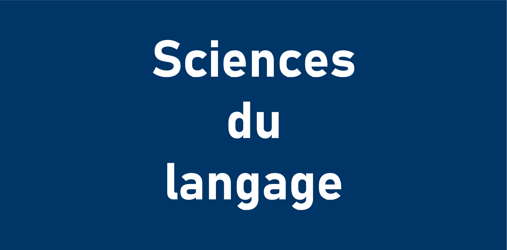 Sciences du langage